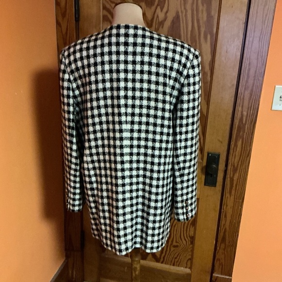 Vtg 90s Chaus Sparkly Houndstooth blazer - Picture 8 of 13